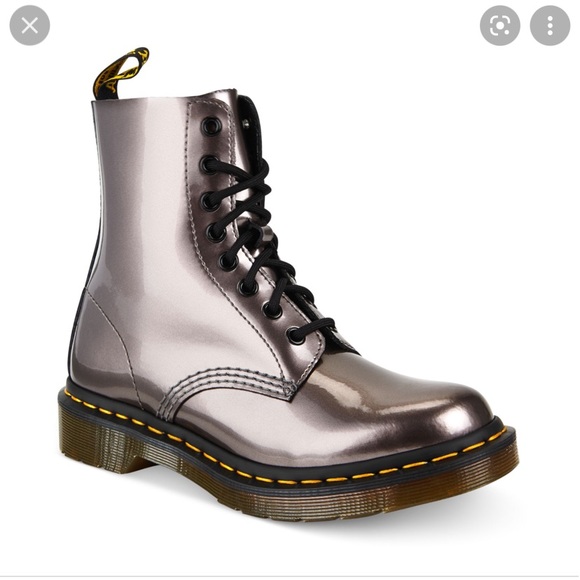 Dr. Martens Shoes - Dr. Martens pascal Metallic Ankle Boots pewter US8